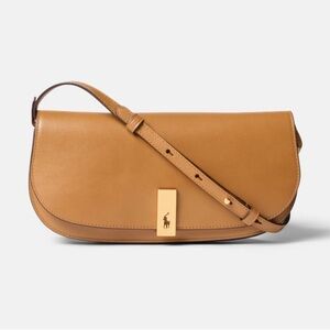 Polo Ralph Lauren Shoulder Bag ID Medium Leather Clutch Crossbody